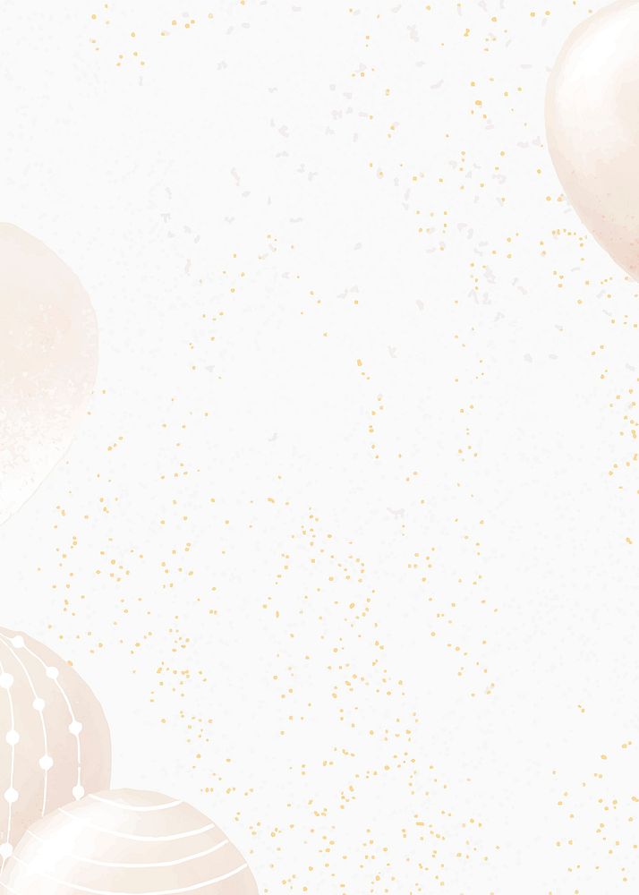 Gold balloons celebration background, birthday party design