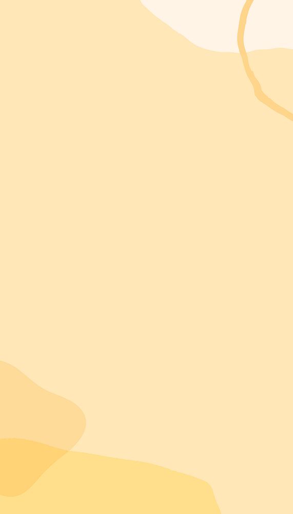 Pastel yellow iPhone wallpaper, organic shapes border