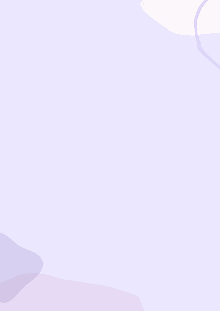Pastel purple background, organic shapes border