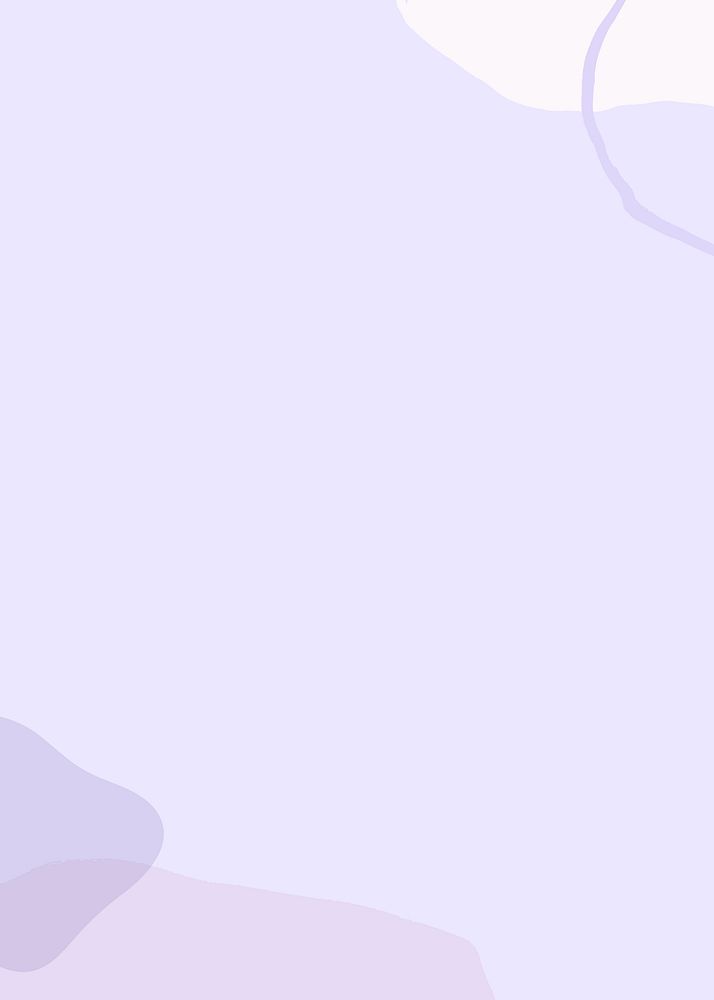 Pastel purple background, organic shapes border