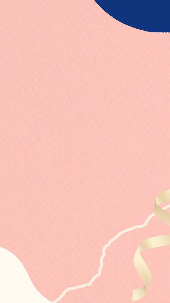 Pink textured mobile wallpaper, ribbon border background