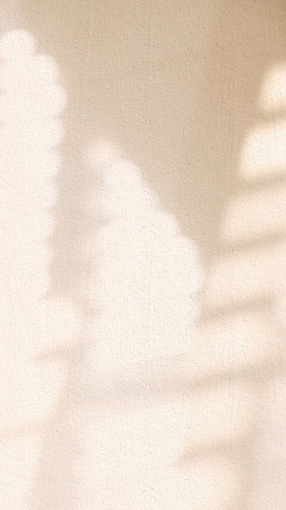 Aesthetic window shadow mobile wallpaper, beige background