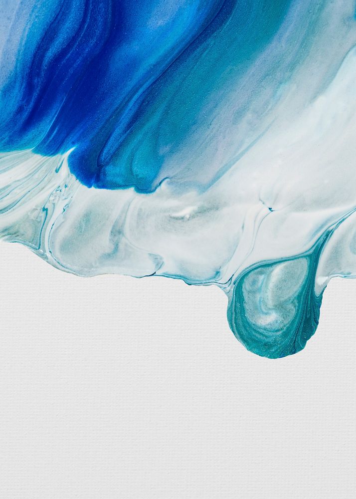 Blue paint smear background, acrylic textured design