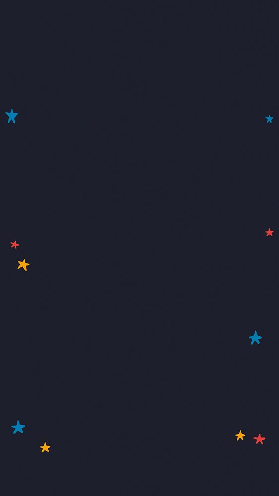 Dark blue sky mobile wallpaper, star border