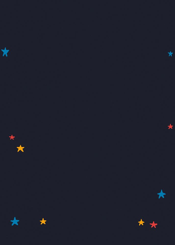 Dark blue sky background, star border