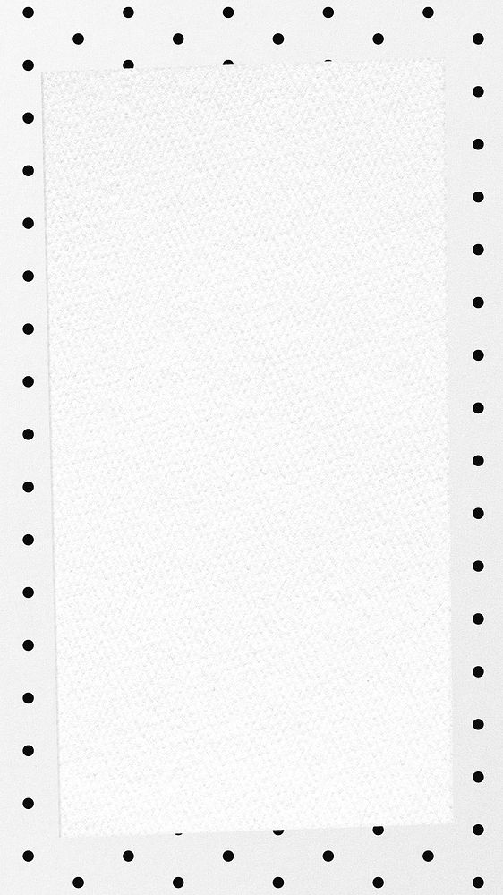 Polka dot frame phone wallpaper, black and white background