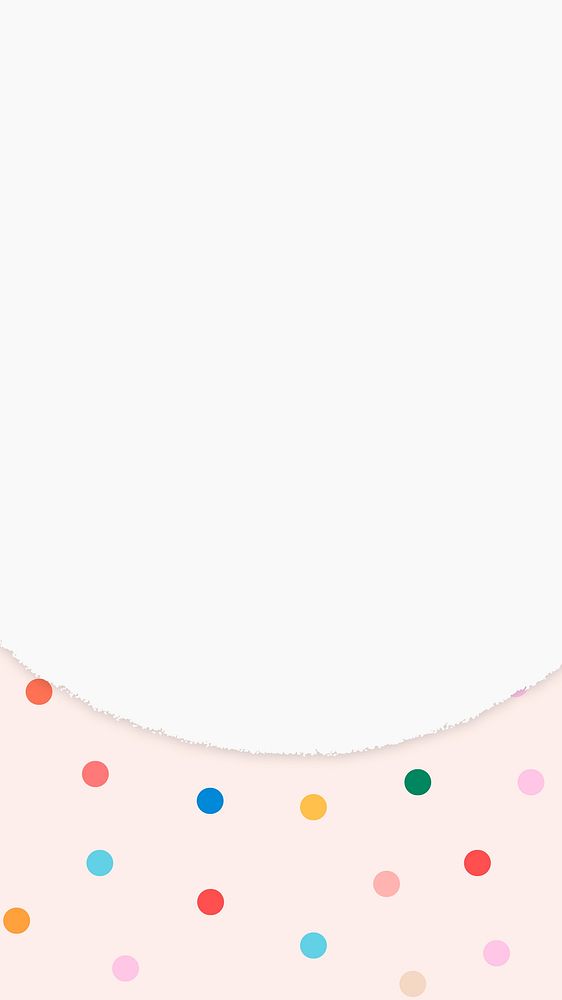 Polka dot frame phone wallpaper, pink pastel background