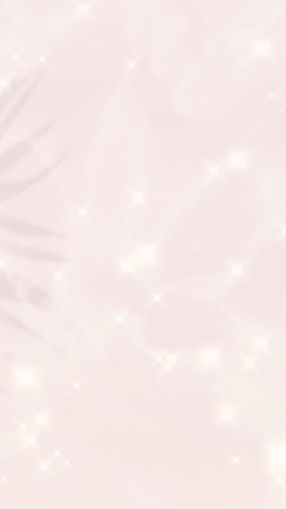 Pastel pink sparkled phone wallpaper, leaf shadow aesthetic