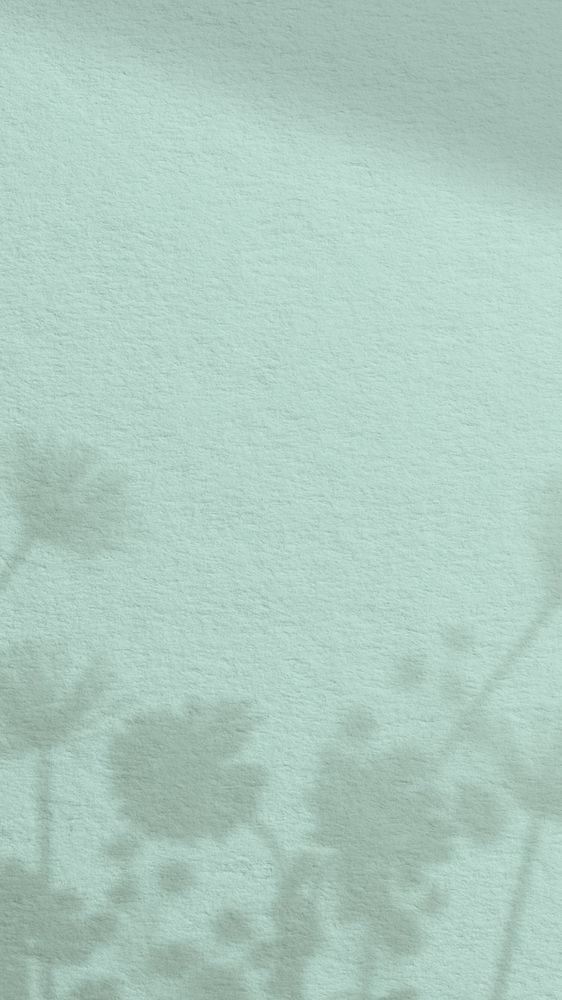 Green wall textured iPhone wallpaper, flower shadow border