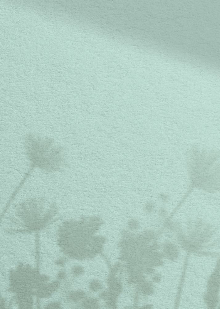 Green wall textured background, flower shadow border