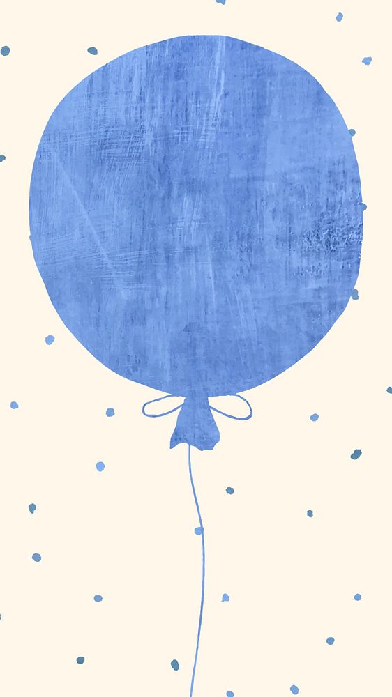 Birthday balloon iPhone wallpaper, beige background