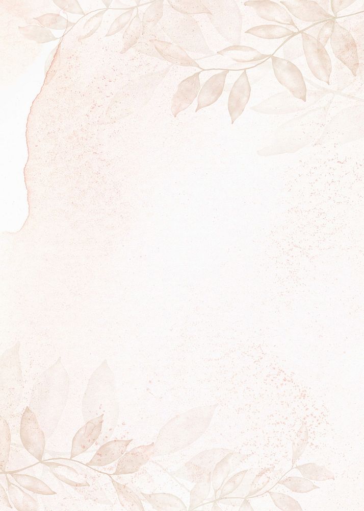 Aesthetic botanical watercolor background, beige design