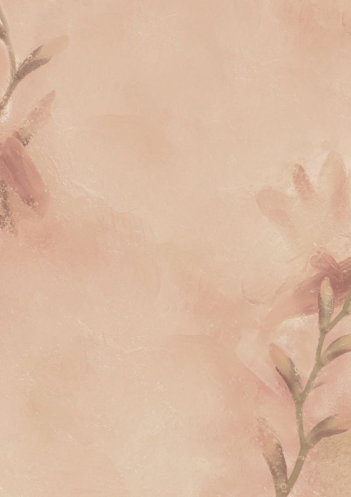 Aesthetic flower background, beige botanical illustration