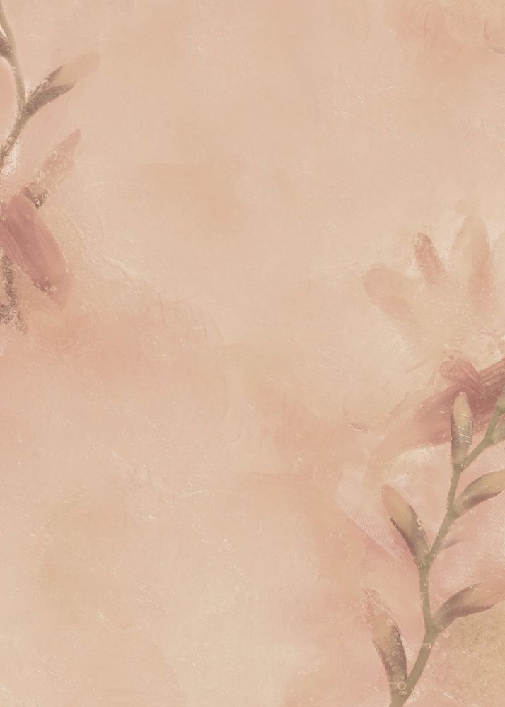 Aesthetic flower background, beige botanical illustration