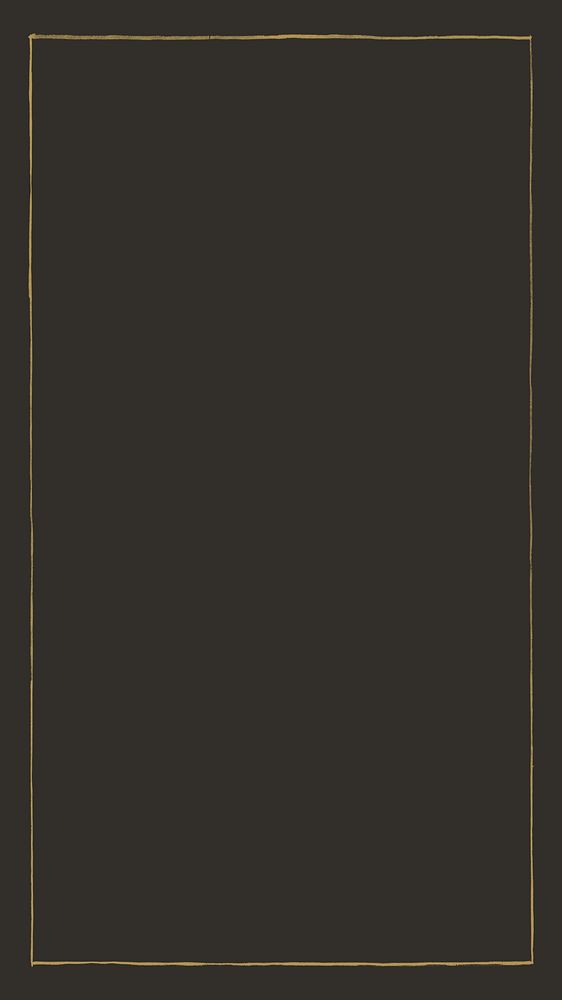 Gold line frame phone wallpaper, brown background