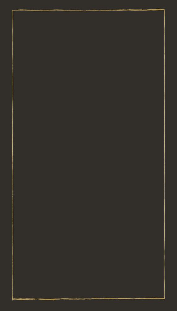 Gold line frame phone wallpaper, brown background