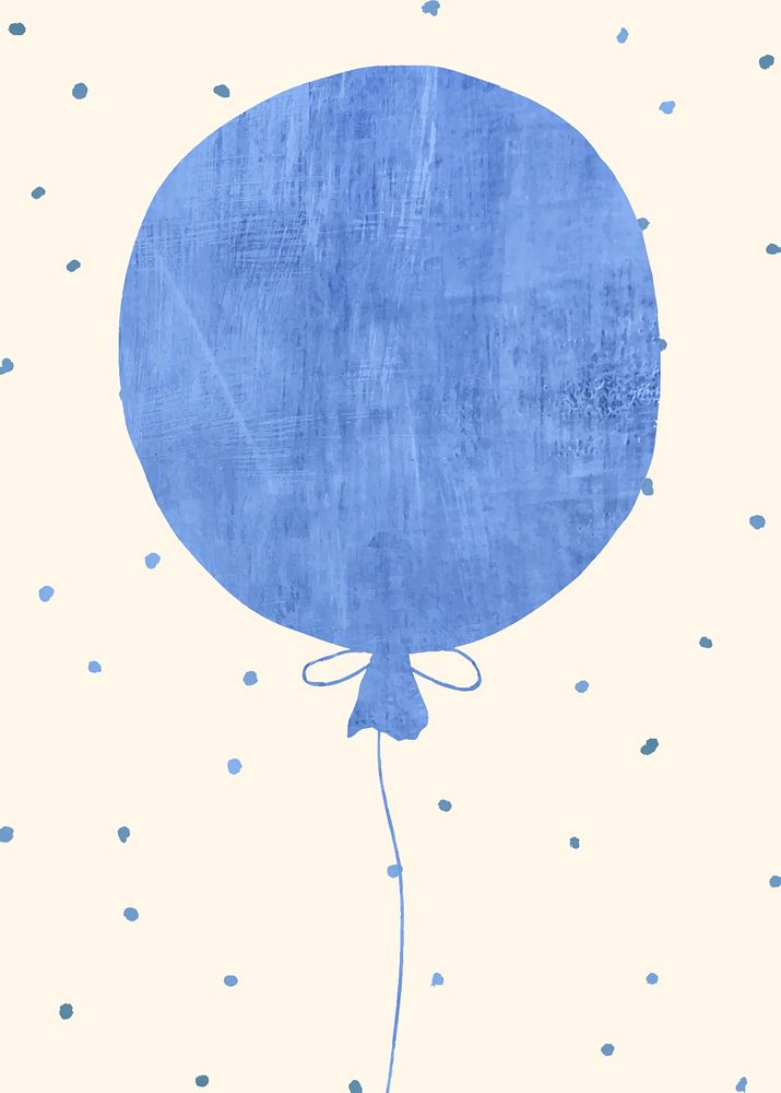 Birthday balloon background, beige design