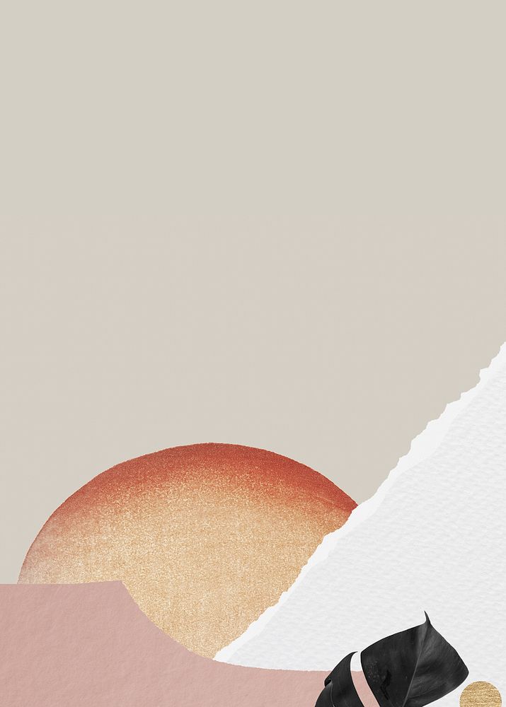 Aesthetic sunset background, beige design