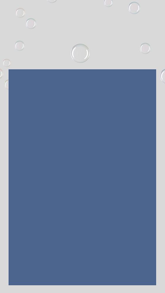 Gray bubble frame iPhone wallpaper, blue design