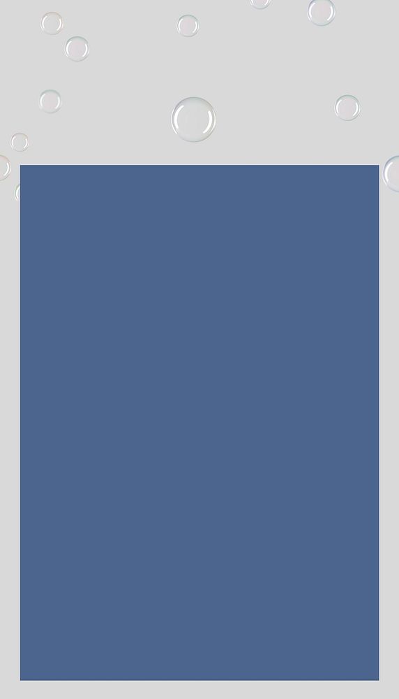 Gray bubble frame iPhone wallpaper, blue design