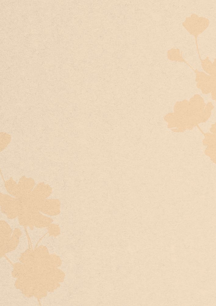 Beige textured background, flower shadow border