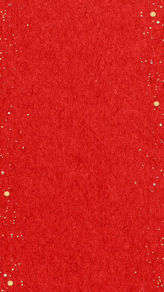Red textured iPhone wallpaper, gold glitter border