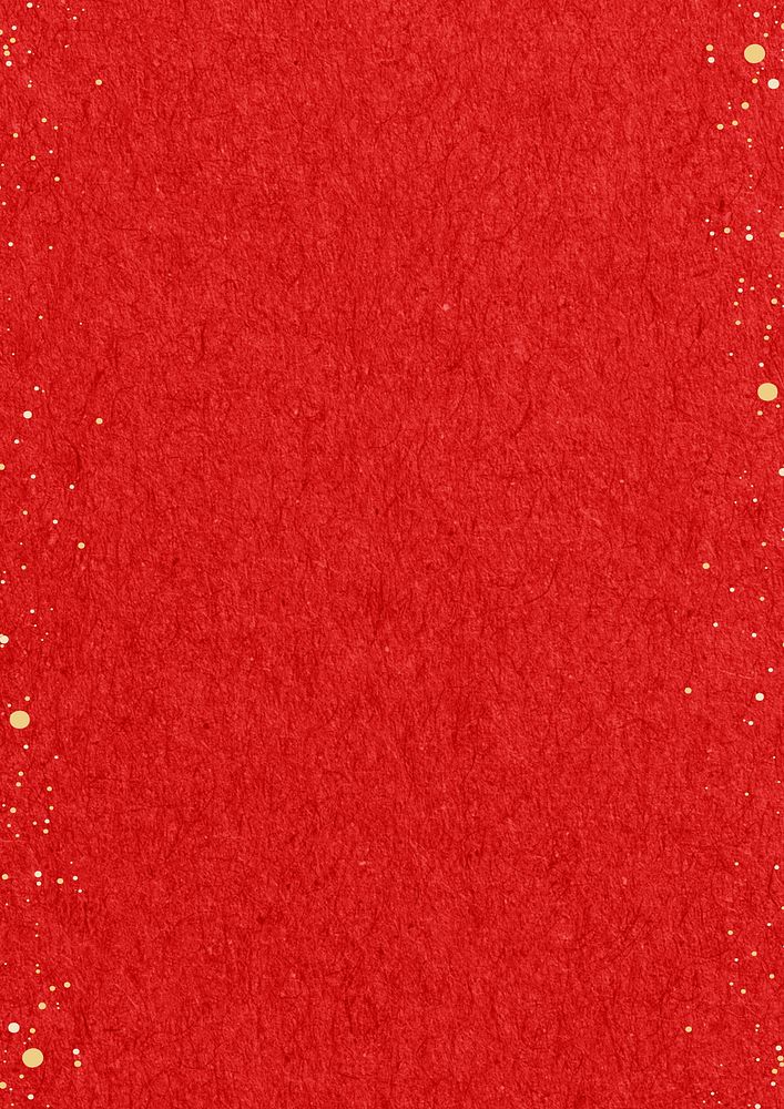 Red textured background, gold glitter border