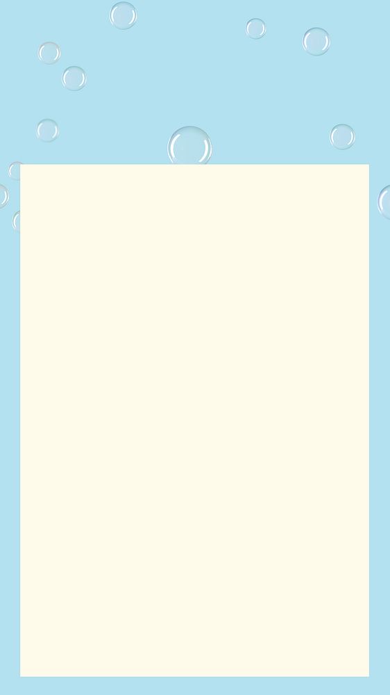 Blue bubble frame iPhone wallpaper, beige design