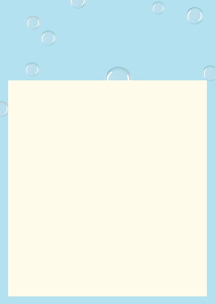 Blue bubble frame background, beige design