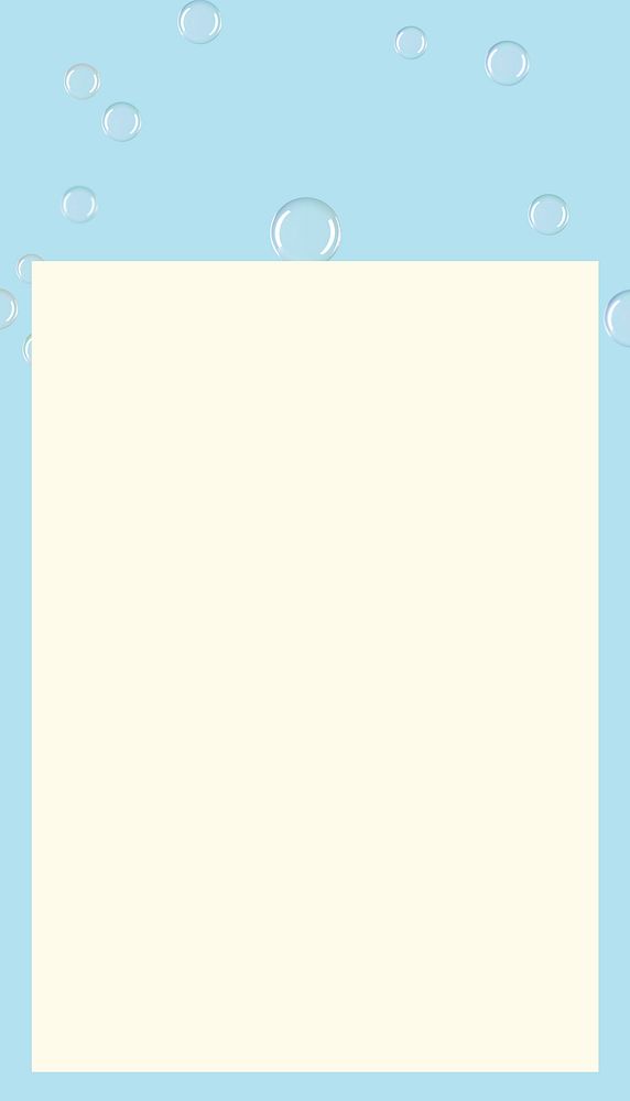 Blue bubble frame iPhone wallpaper, beige design
