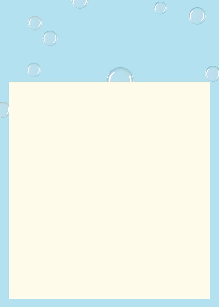 Blue bubble frame background, beige design