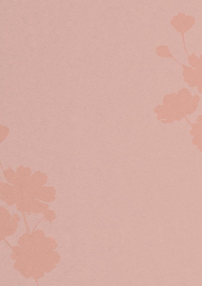 Pink textured background, flower shadow border