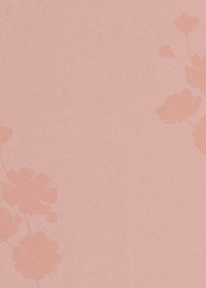 Pink textured background, flower shadow border