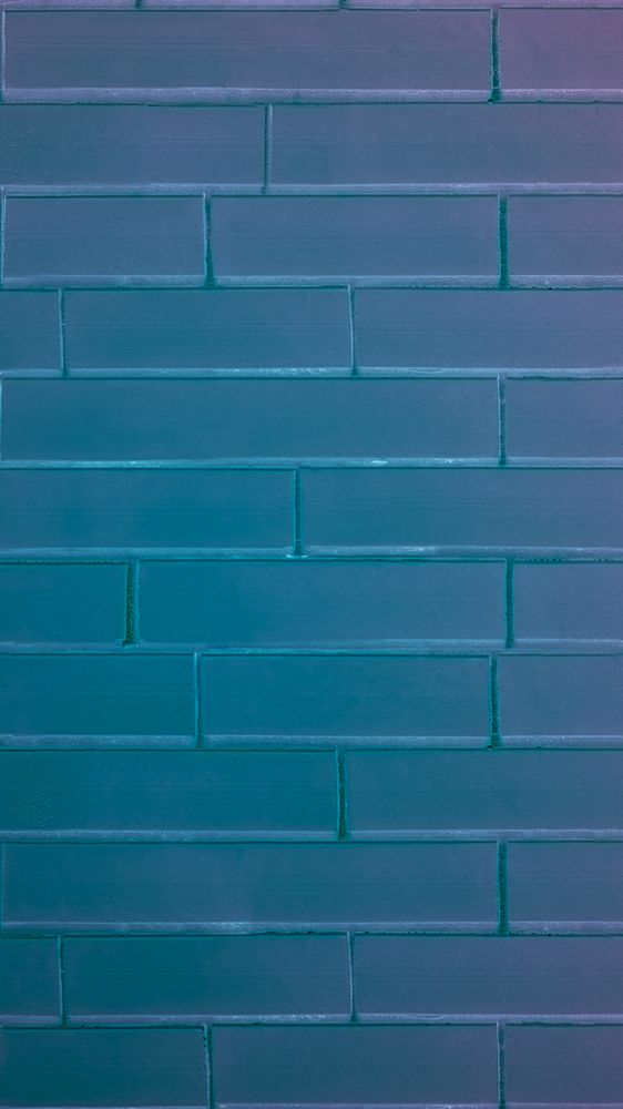 Blue brick wall iPhone wallpaper, plastic wrap texture