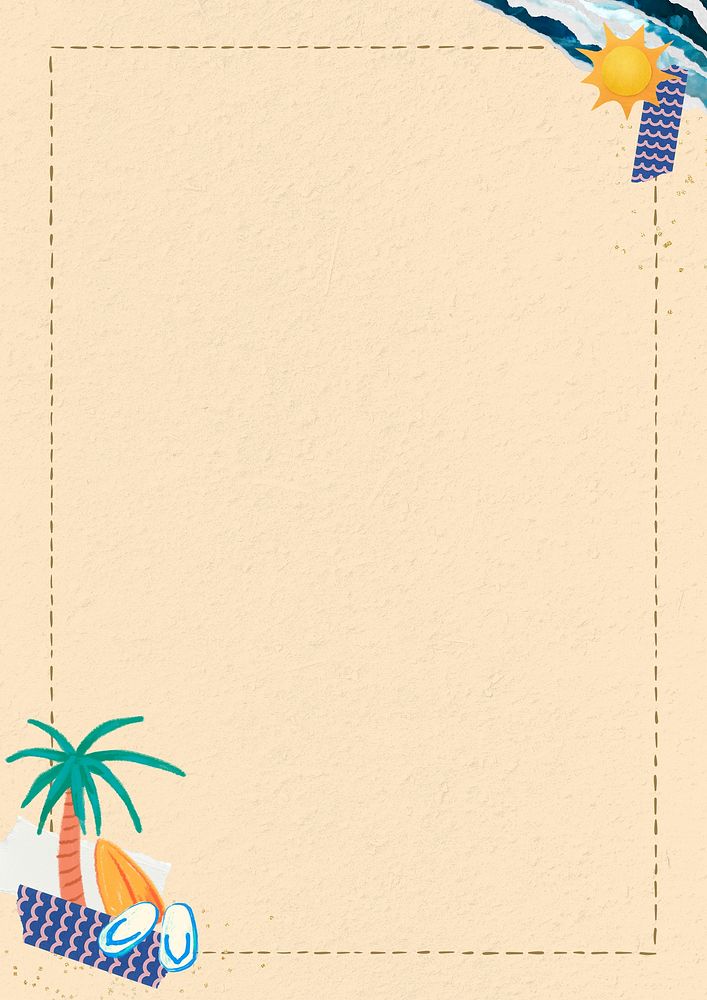 Tropical Summer frame background