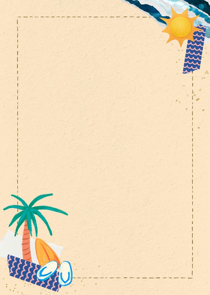 Tropical Summer frame background