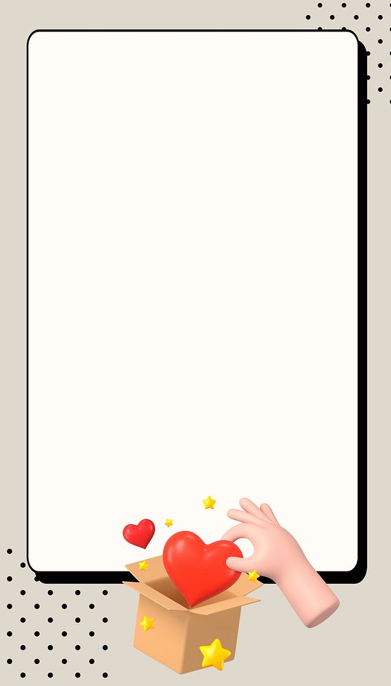 Speech bubble frame iPhone wallpaper, love message illustration