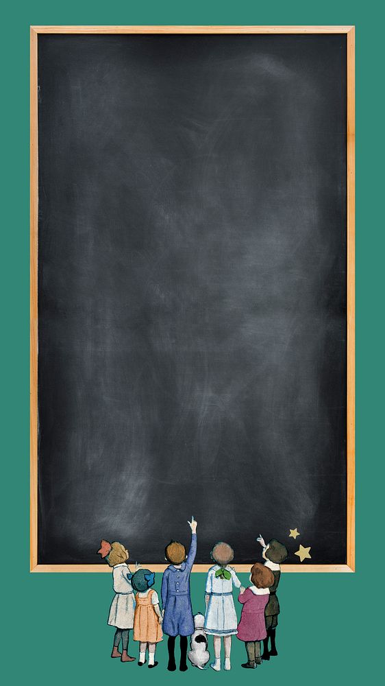 School chalkboard frame iPhone wallpaper