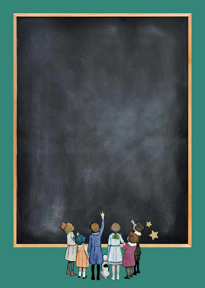 School chalkboard frame background