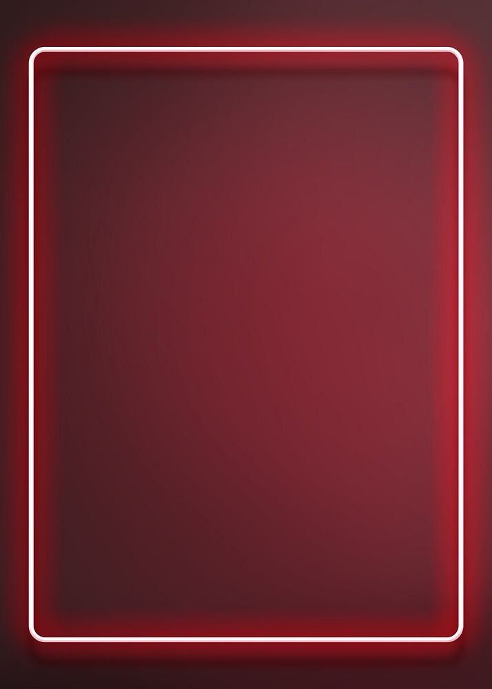 Neon red frame background