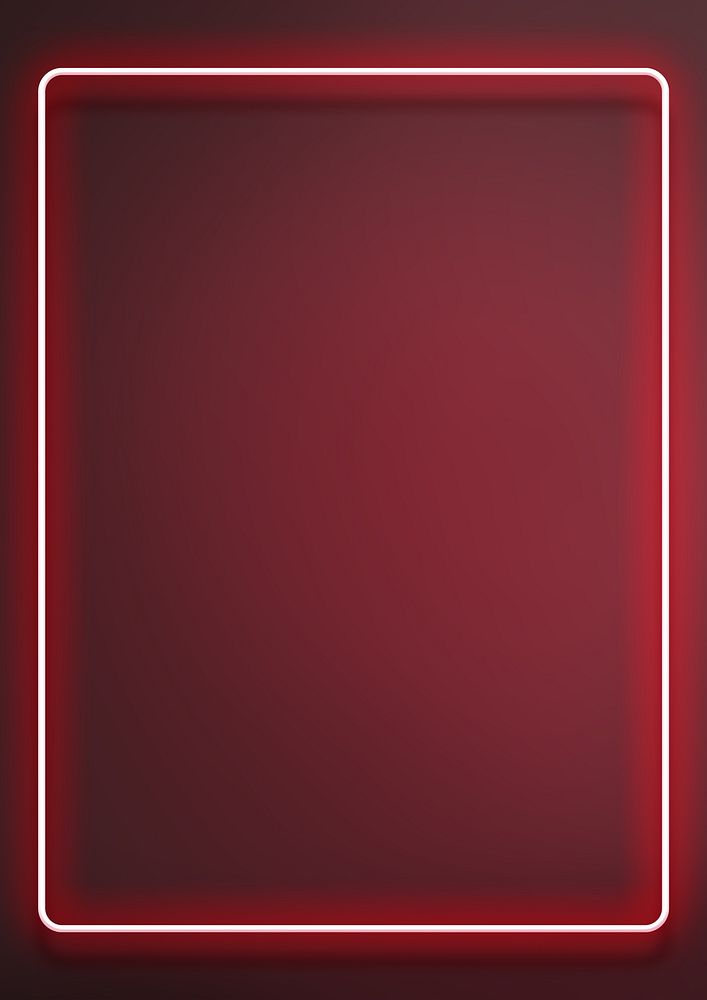 Neon red frame background