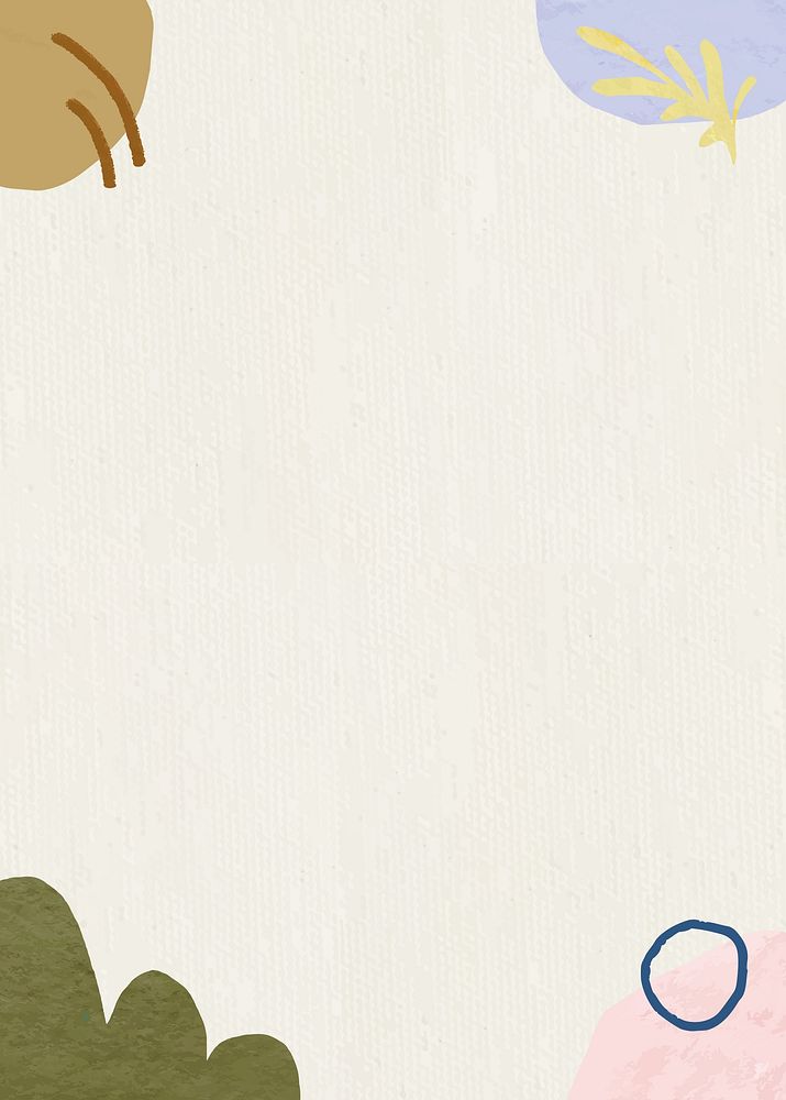 Aesthetic beige background, botanical border