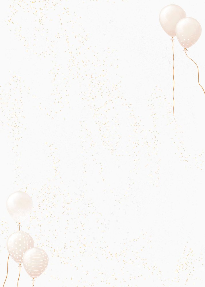Beige party balloons background