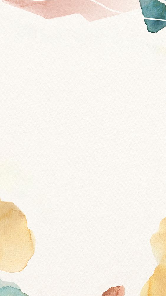Beige aesthetic iPhone wallpaper, watercolor stain border
