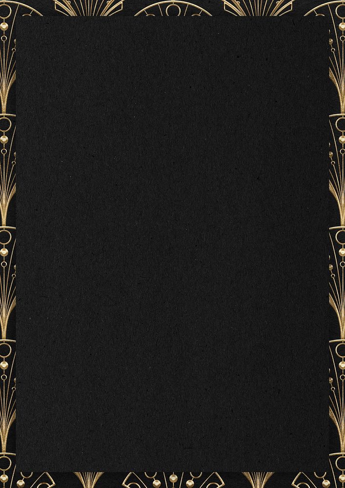 Vintage gatsby frame background, dark brown design