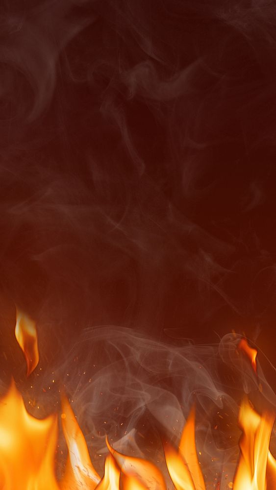 Flame and smoke iPhone wallpaper, brown design