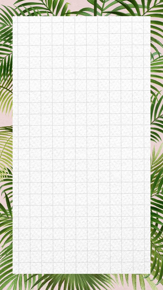 Tropical palm leaf frame  iPhone wallpaper, Summer aesthetic