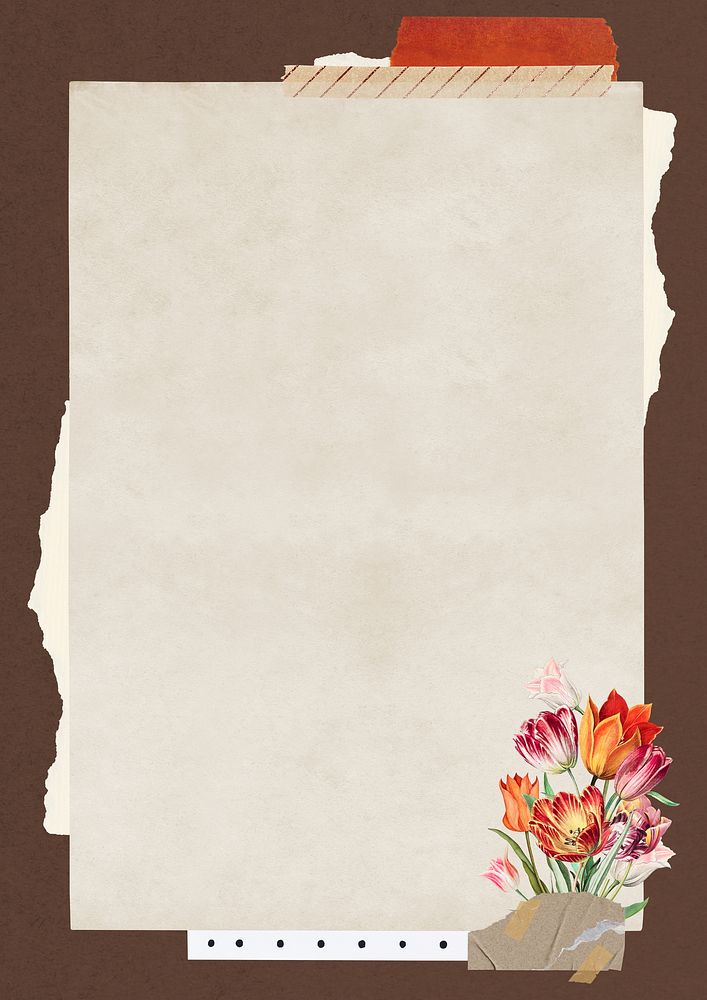Autumn aesthetic  frame, ripped paper design