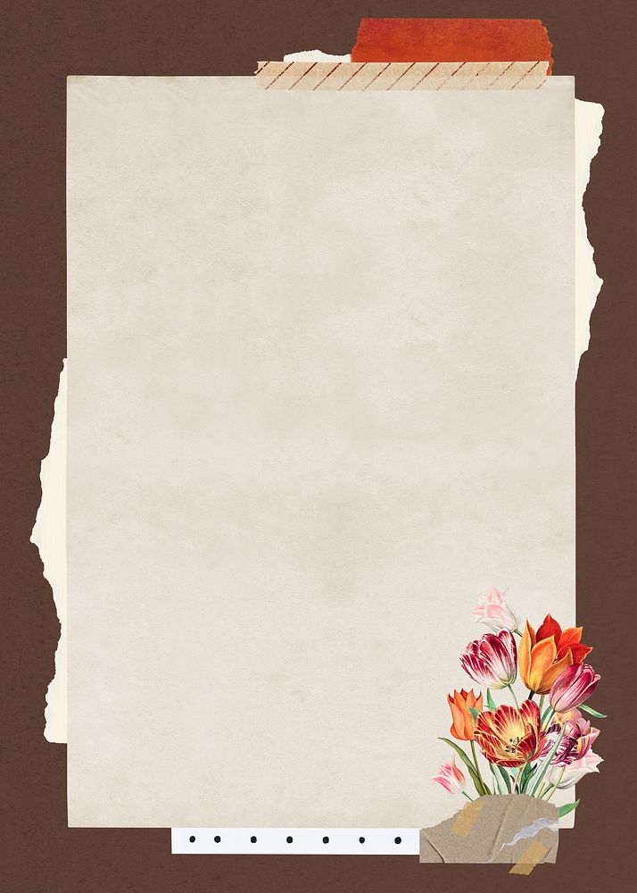 Autumn aesthetic  frame, ripped paper design