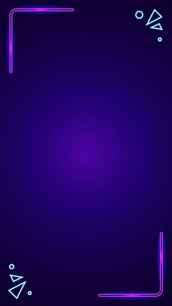 Neon purple border iPhone wallpaper